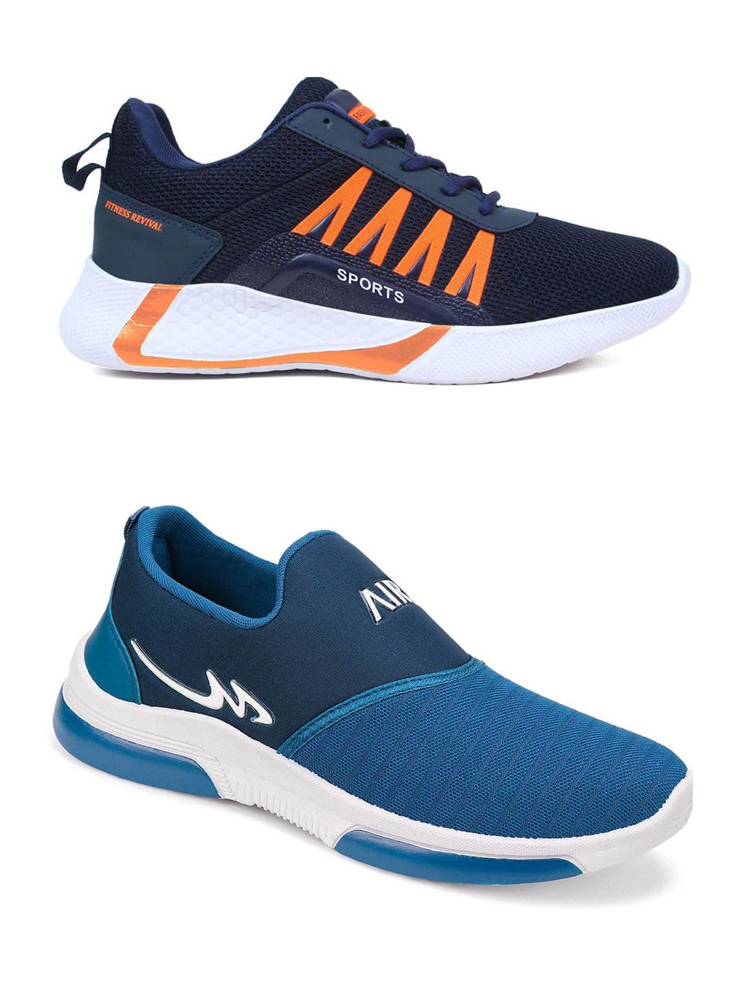 Spotwalk Men Set Of 2 Mesh All-Rounder Running Shoes - view 1
