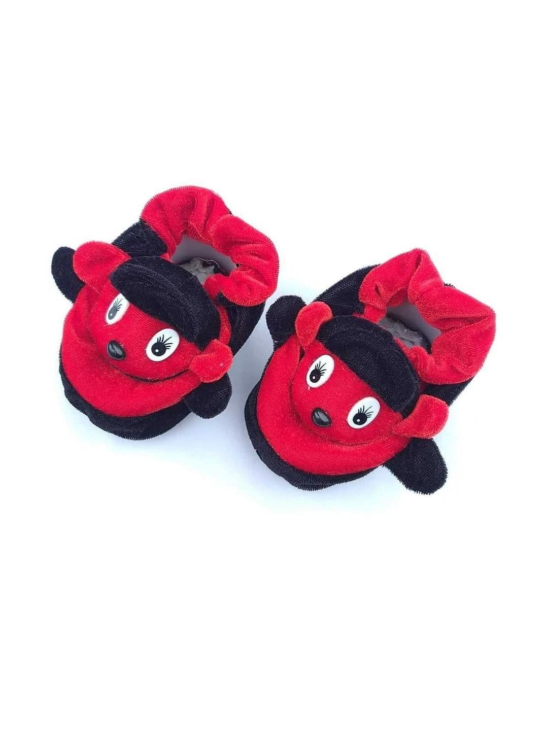 LMN CHILD CARE Unisex Kids Red Cotton Booties - view 1