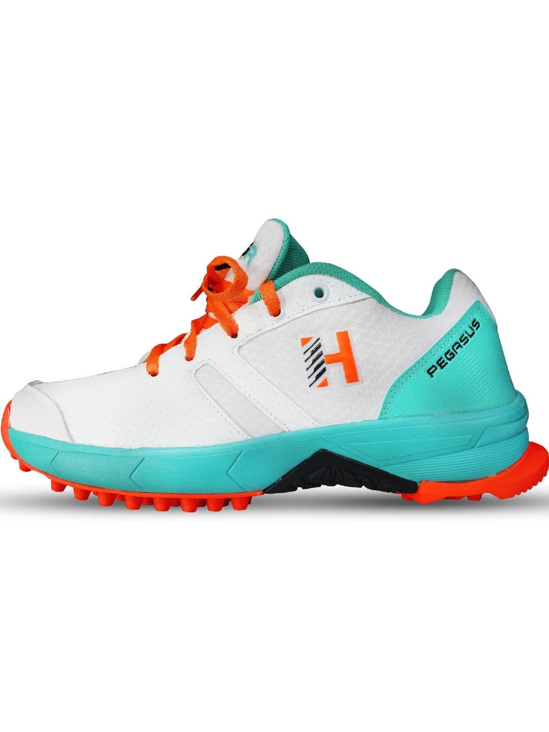 HEEGA Green Marking Leather Cricket Sports Shoes - view 1