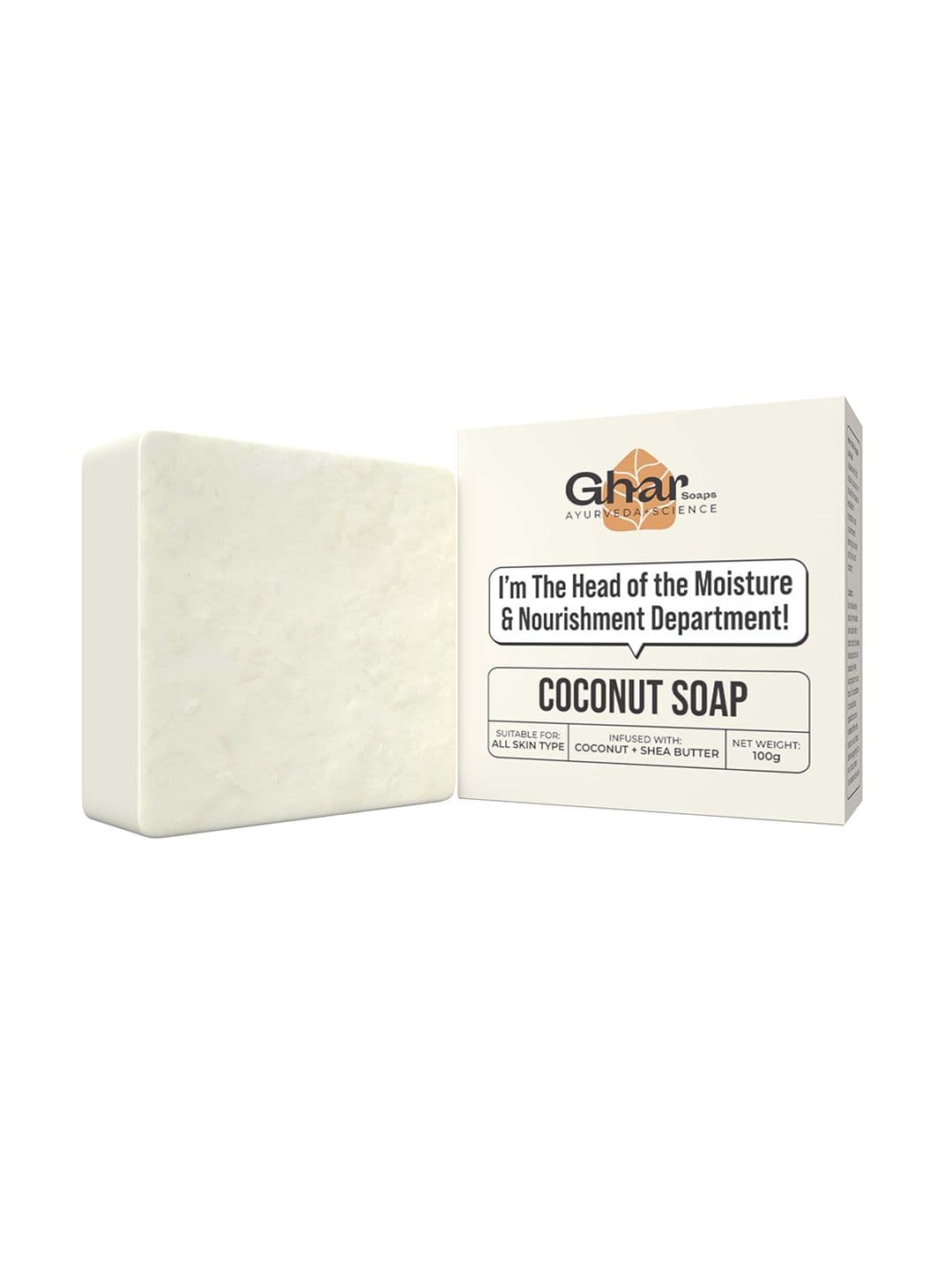 GHAR SOAPS Coconut Soap With Shea Butter For Hydration - 100 g - view 1