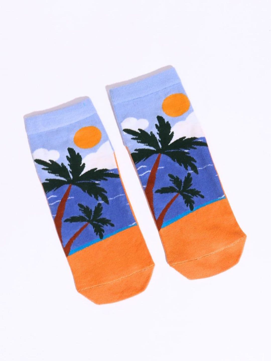 Thela Gaadi Unisex Tropical Printed Ankle-Length Socks - view 1