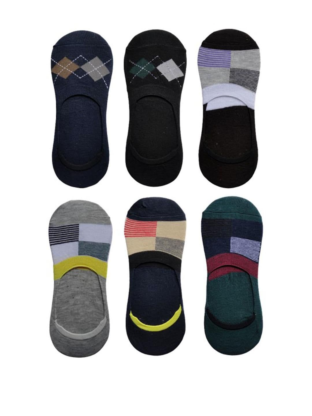 VOICI Pack of 6 Adult Multicolor Loafer Socks - view 1