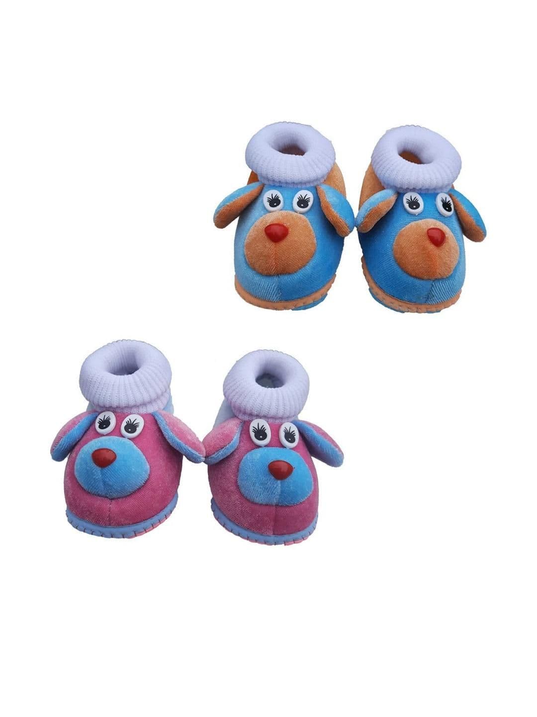 LMN CHILD CARE Kids-Unisex Pink Cotton Booties - view 1
