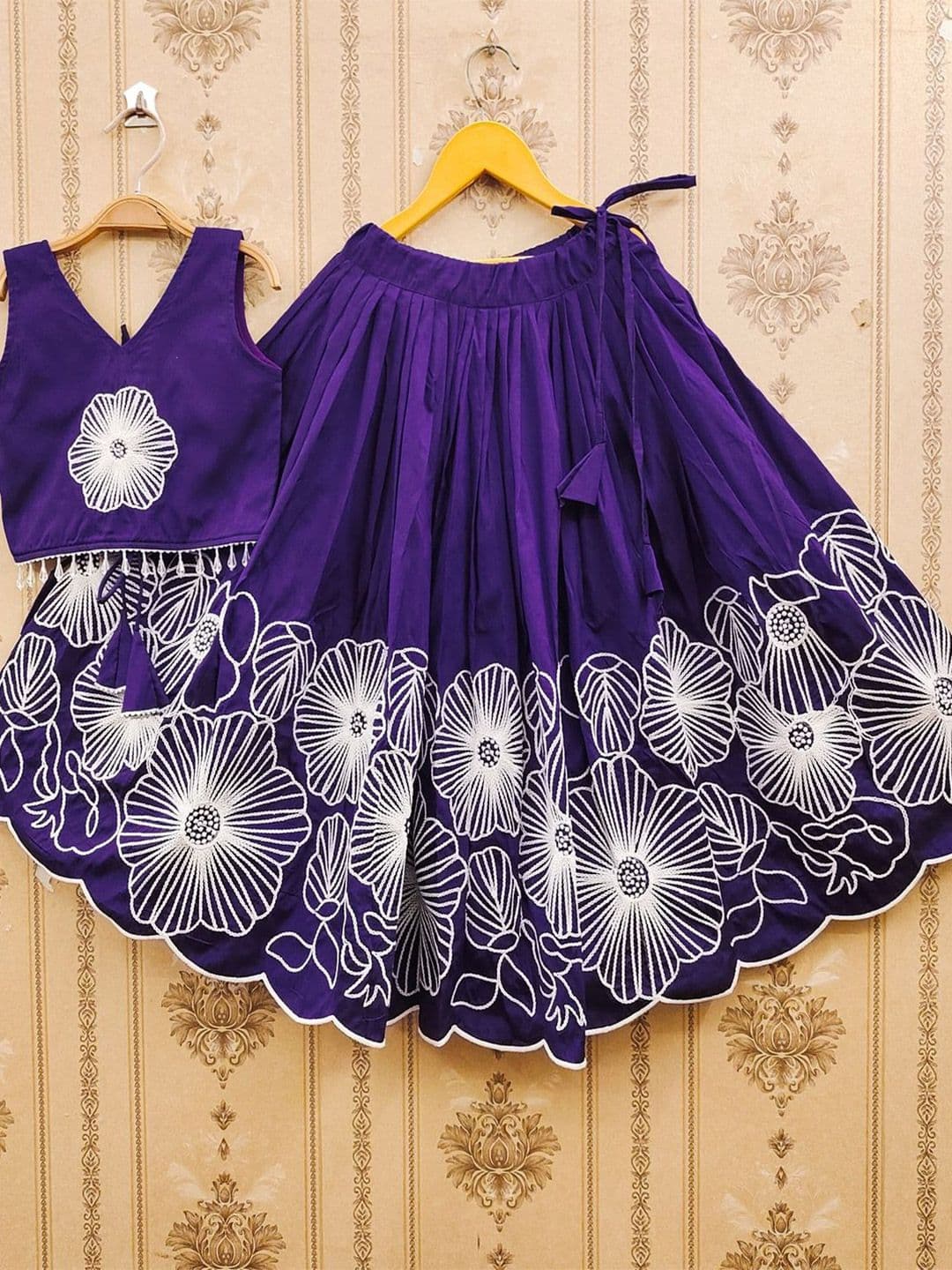 Helene Girls Embroidered Thread Work Ready to Wear Lehenga & - view 1