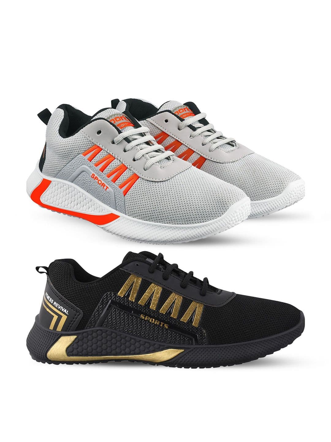 Spotwalk Men Set of 2 Lace-Ups Running Sports Shoes - view 1
