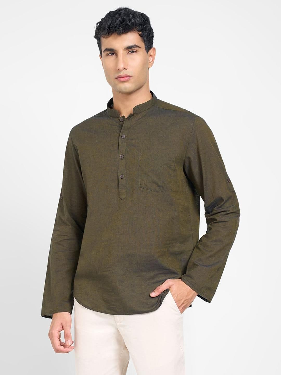 indus route by Pantaloons Men Thread Work Pathani Kurta - view 1