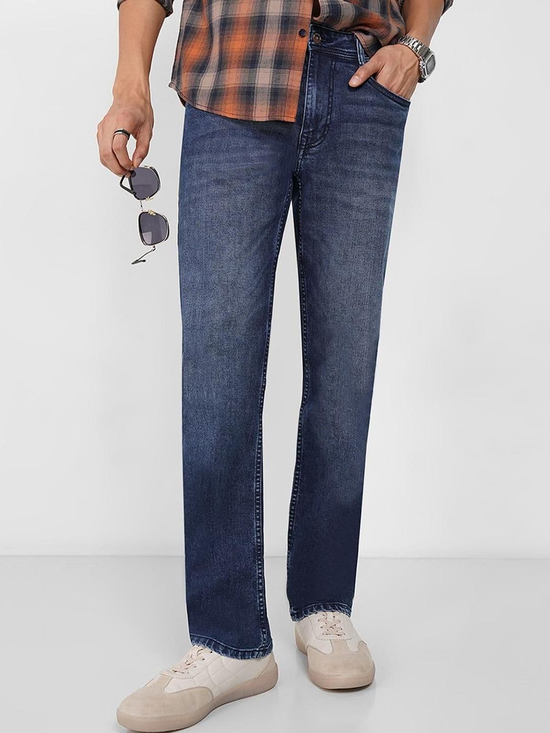 SF JEANS by Pantaloons Men Straight Fit Mid-Rise Jeans - view 1