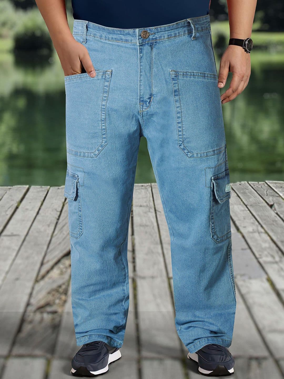 RIG BONE Men Comfort Boyfriend Fit Clean Look Heavy Fade Stretchable Cotton Jeans - view 1
