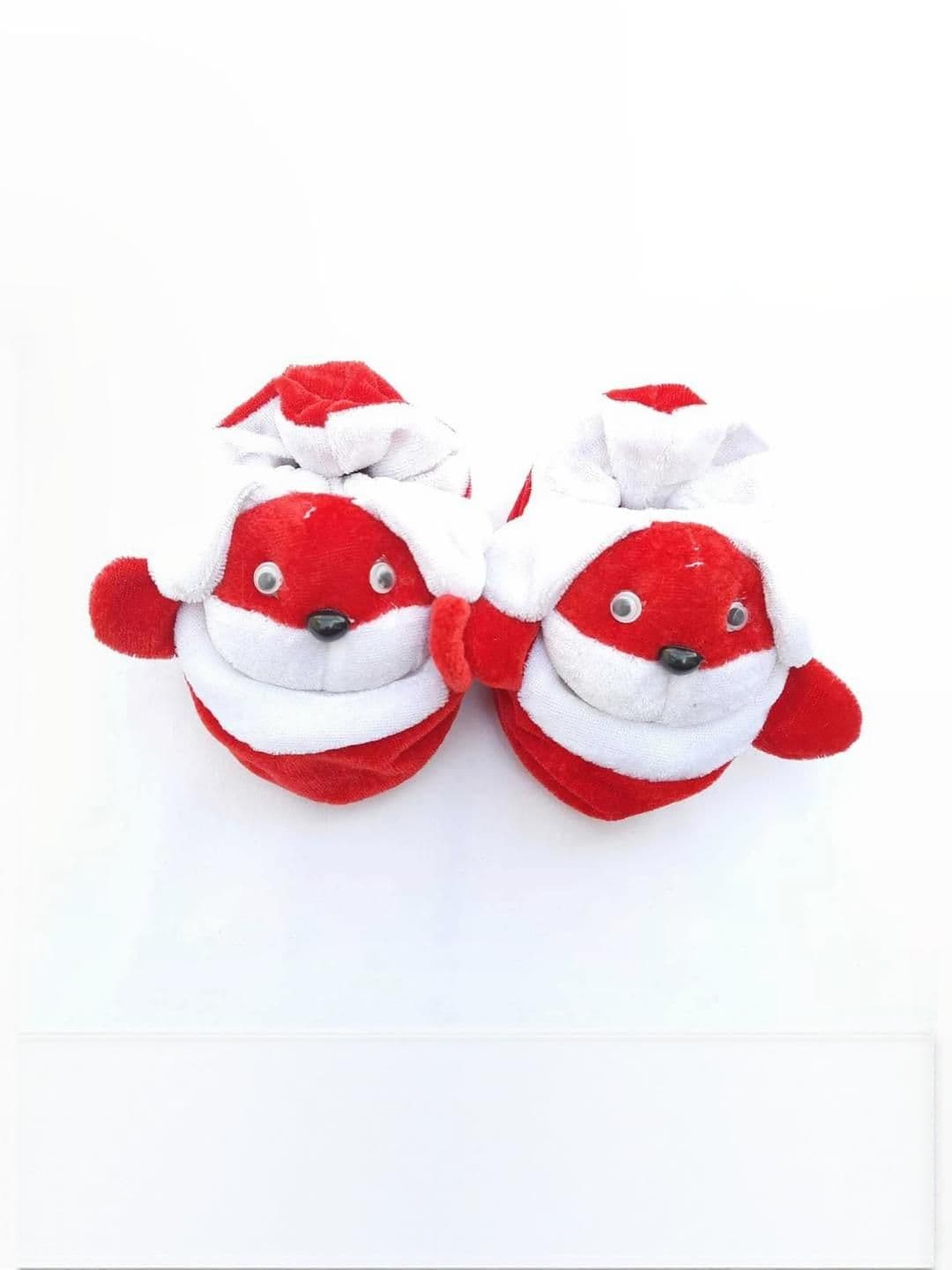 LMN CHILD CARE Kids-Unisex Red Cotton Booties - view 1