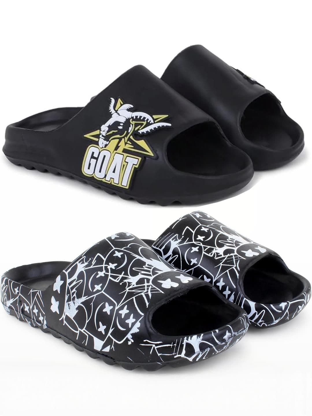 Pampy Angel Pack of 2 Men Black Flip Flops - view 1