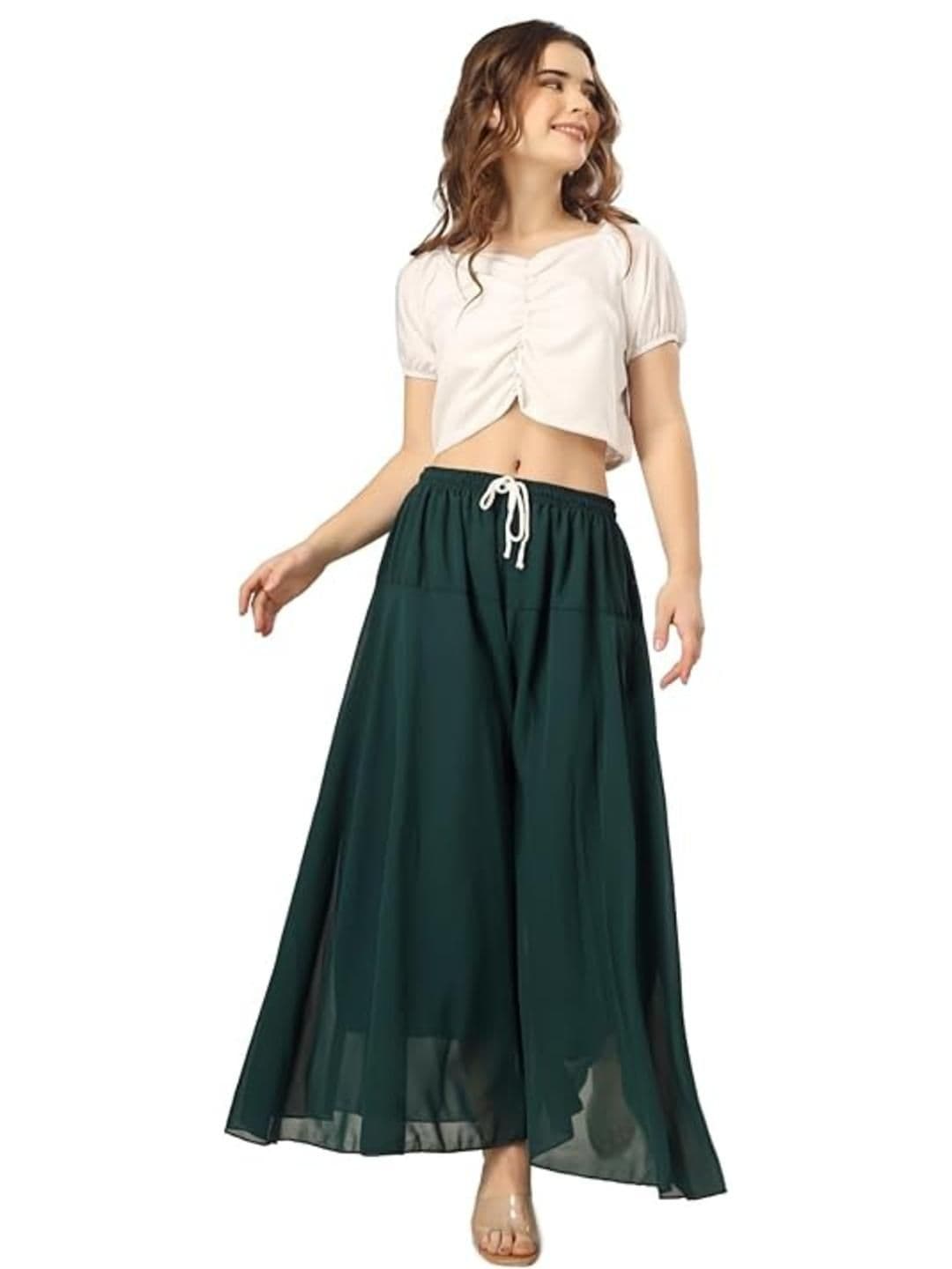 Aura Glam Flared Palazzos - view 1