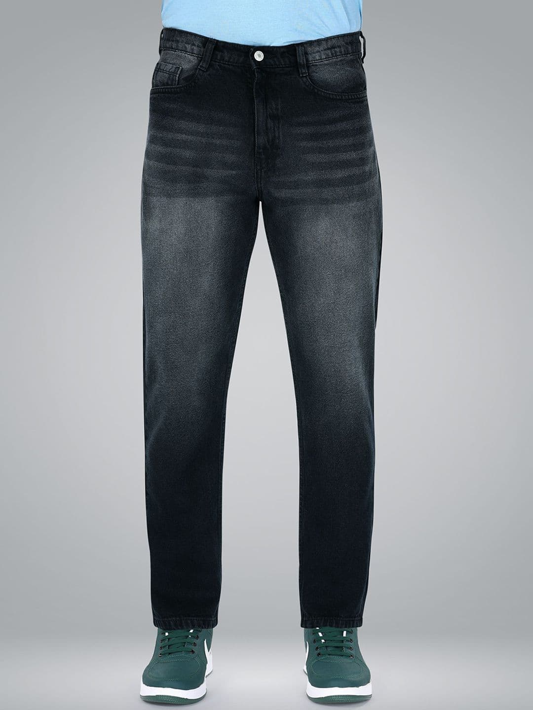 me Queen MQ Men Straight Fit Mid-Rise Light Fade Jeans - view 1