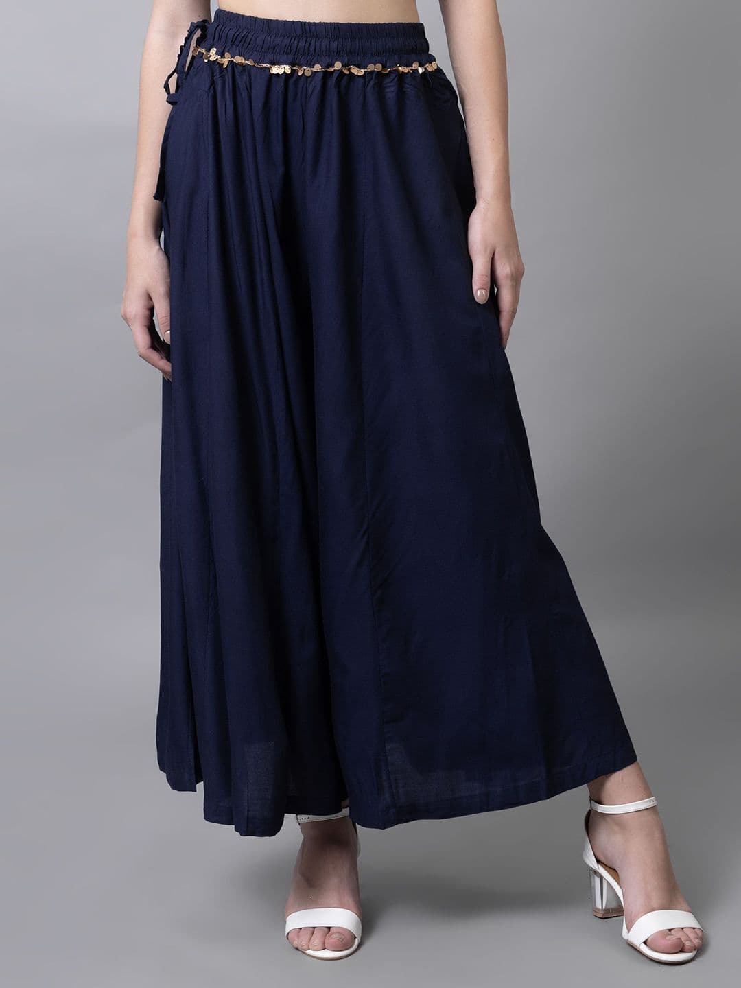 LEGITLOOKS Women Flared Knitted Palazzos - view 1