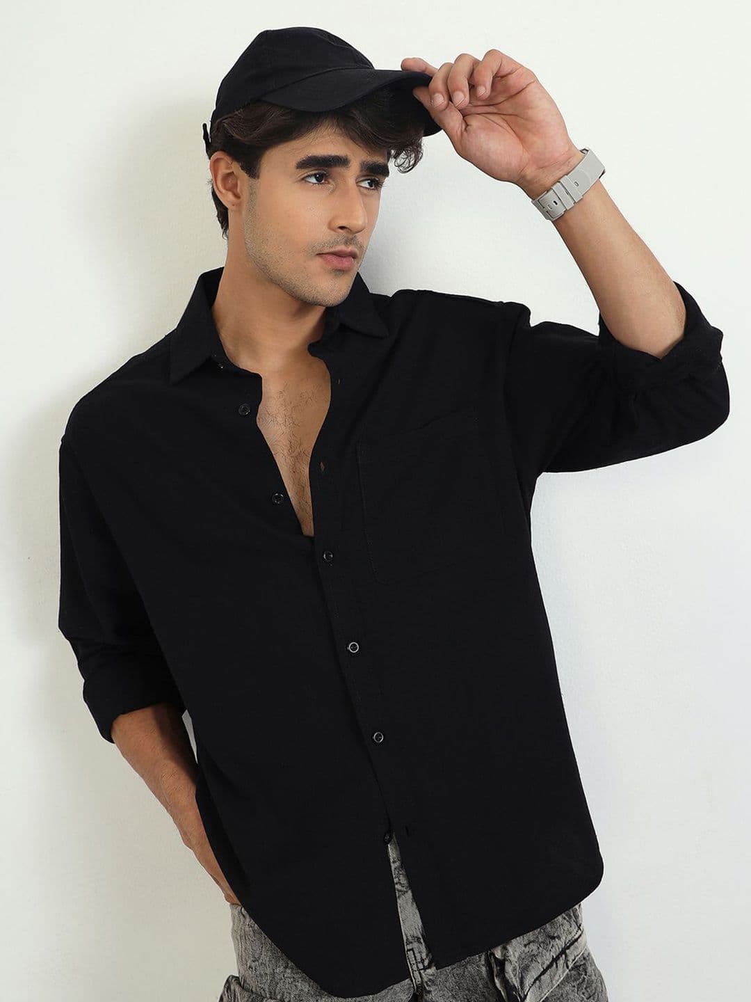CHIMPAAANZEE Oversized Twill Long Sleeves Shirt - view 1