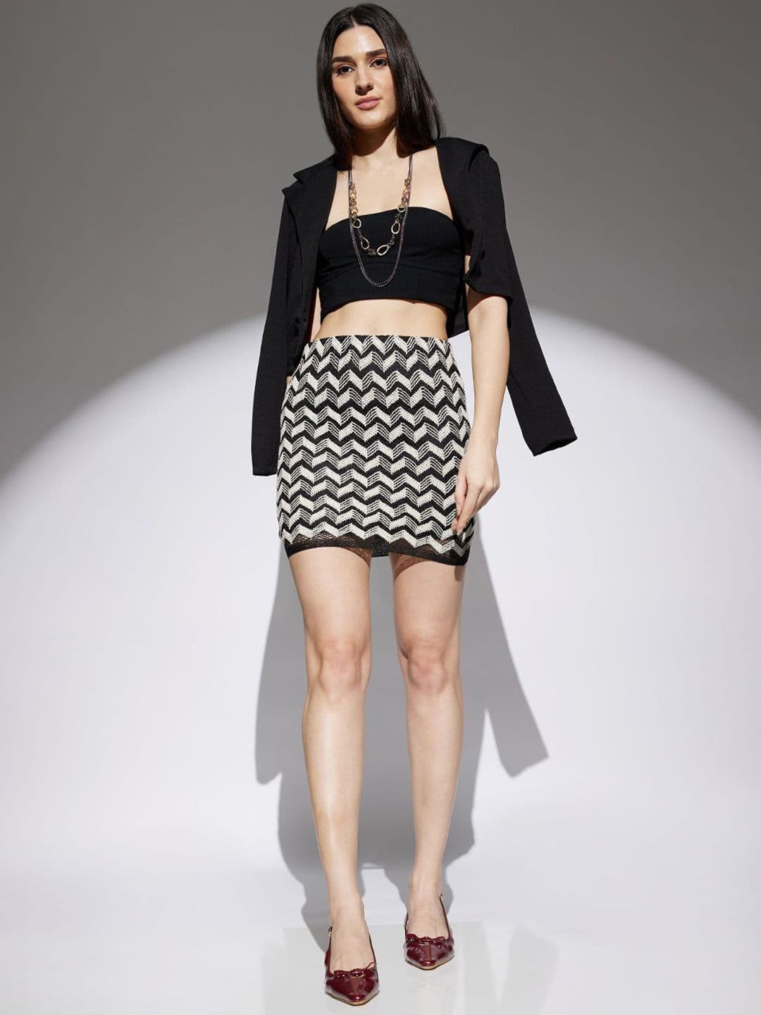 Globus Self Designed Mid Rise Pencil Mini Skirt - view 1