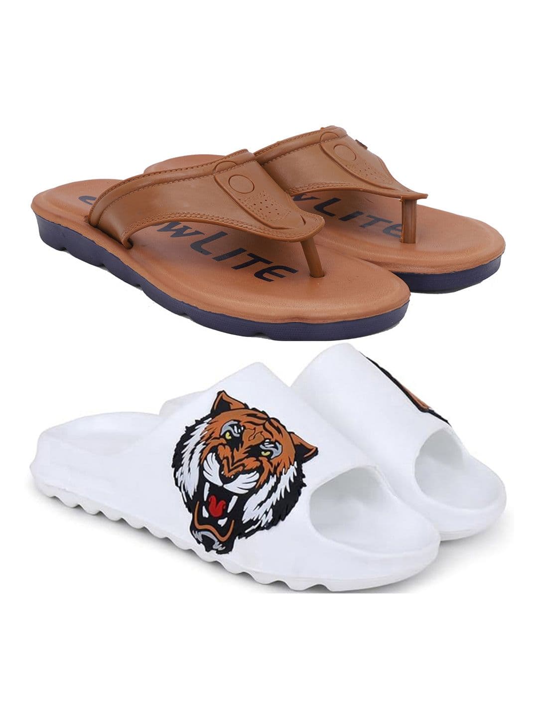 Pampy Angel Men Brown Flip Flops - view 1