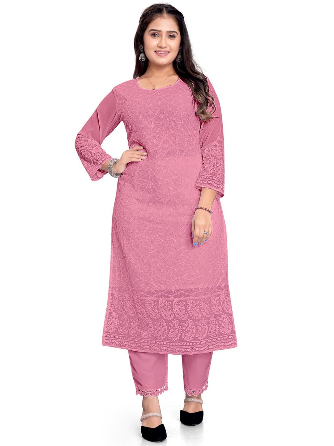 ZAZADIYA ENTERPRISE Women Pink Kurtis - view 1