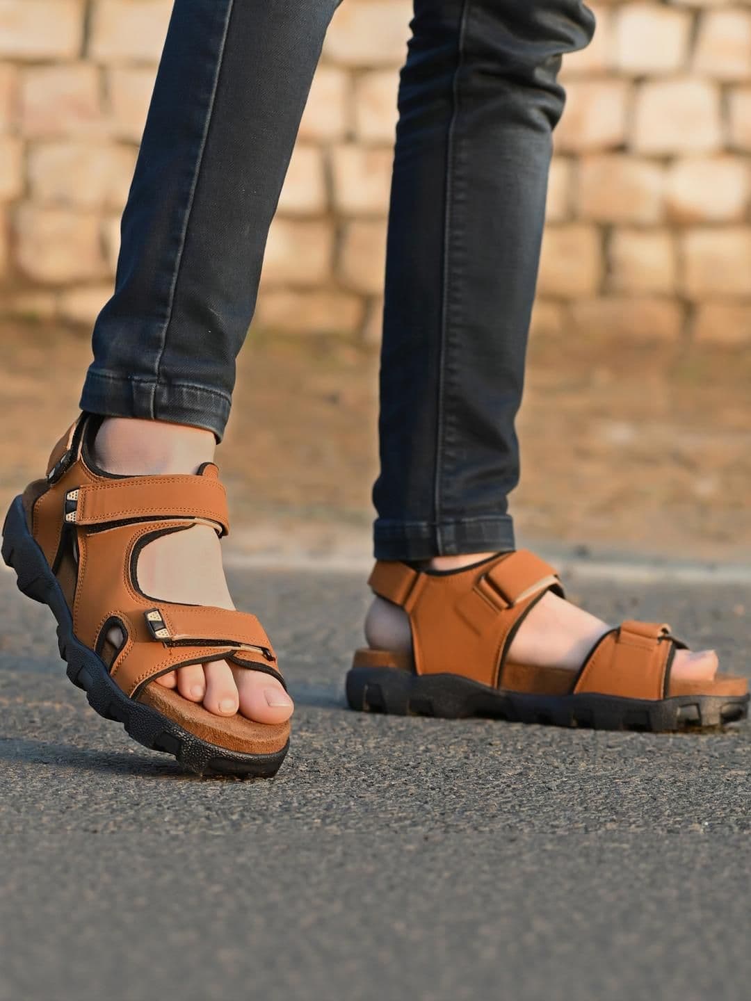 BIGGIE Men Tan Sandals - view 1