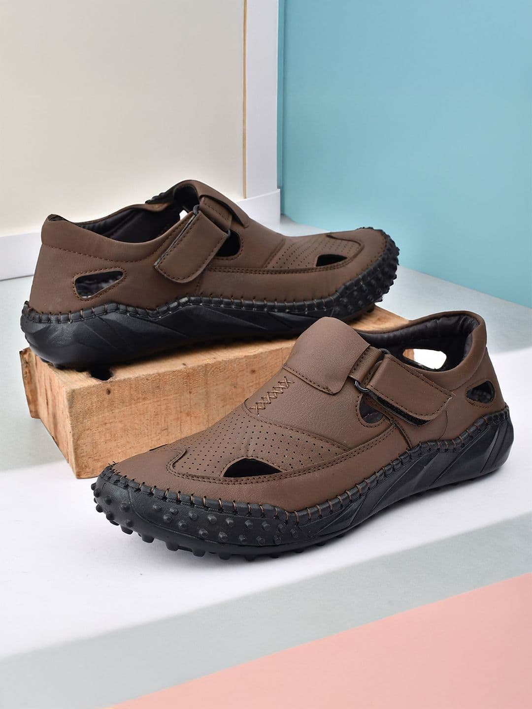 Robbie Jones Valcro Casual Comfort Sandals - view 1
