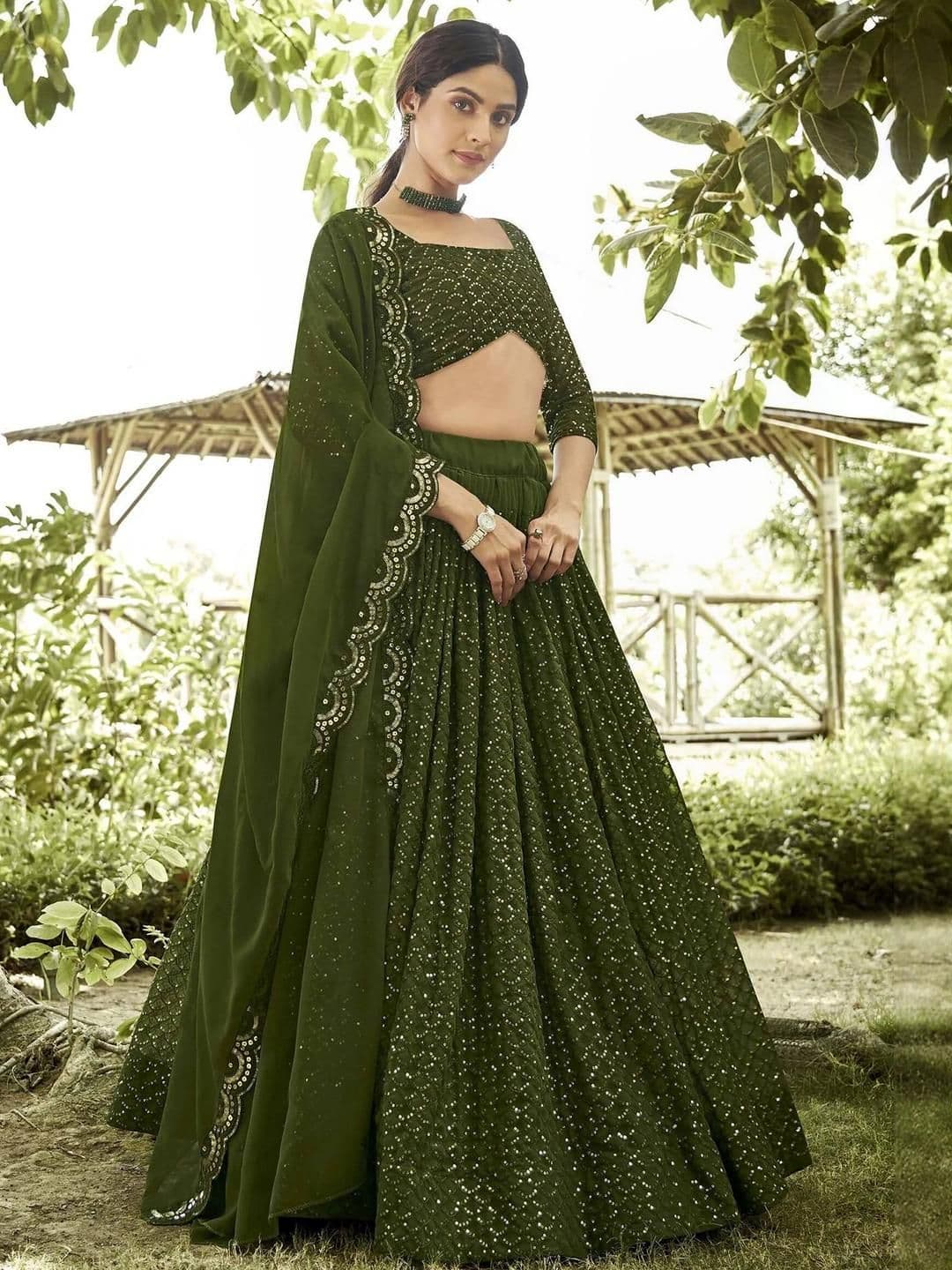 dearthank Semi-Stitched Lehenga & Unstitched Blouse With Dupatta - view 1