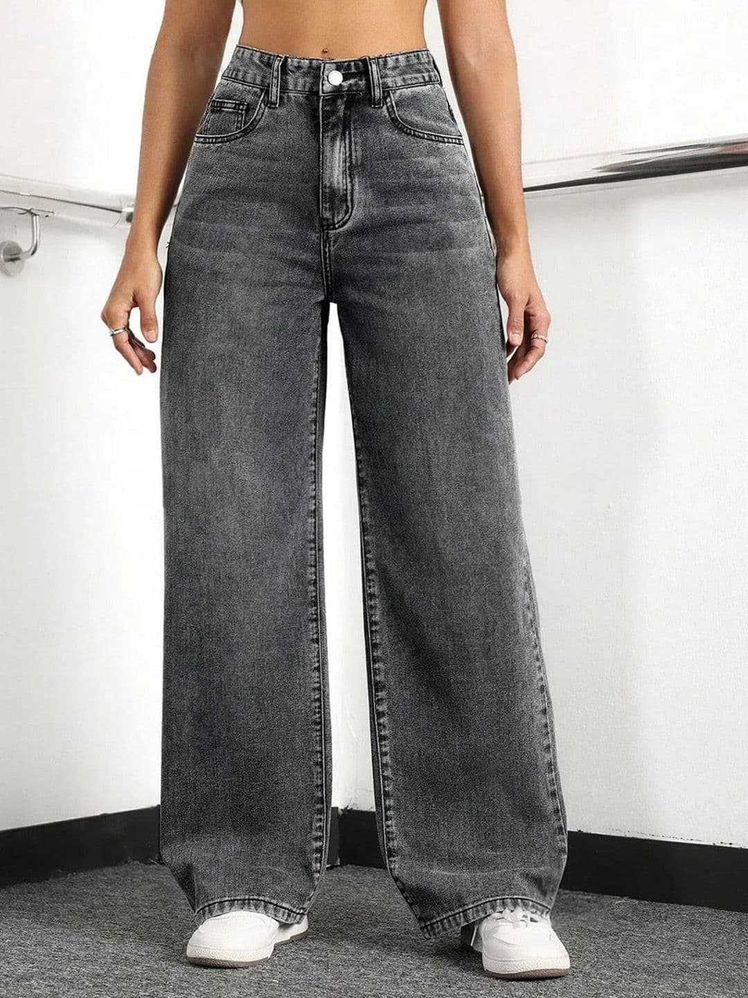 CHALODIA Women Comfort Wide Leg High-Rise Light Fade Stretchable Jeans - view 1
