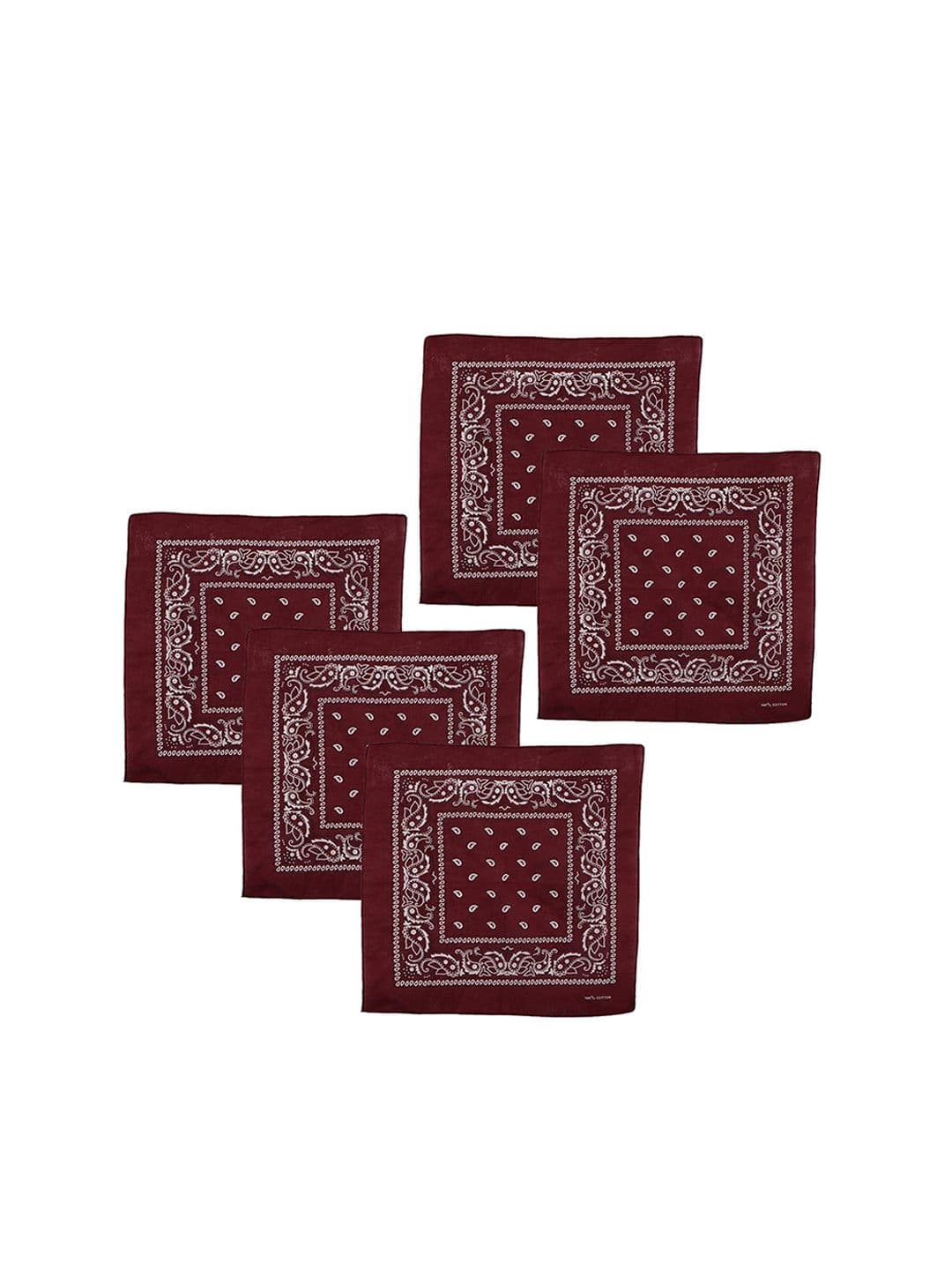 S4S Unisex Set of 5 Bandana Pure Cotton Printed Headband - view 1