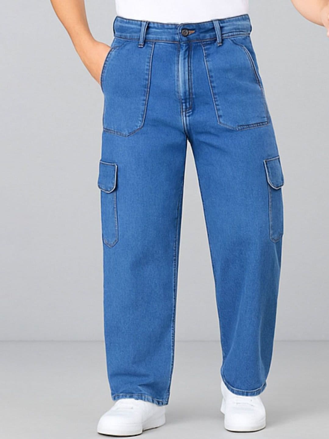 me Queen Men Wide Leg Mid-Rise Jeans - view 1