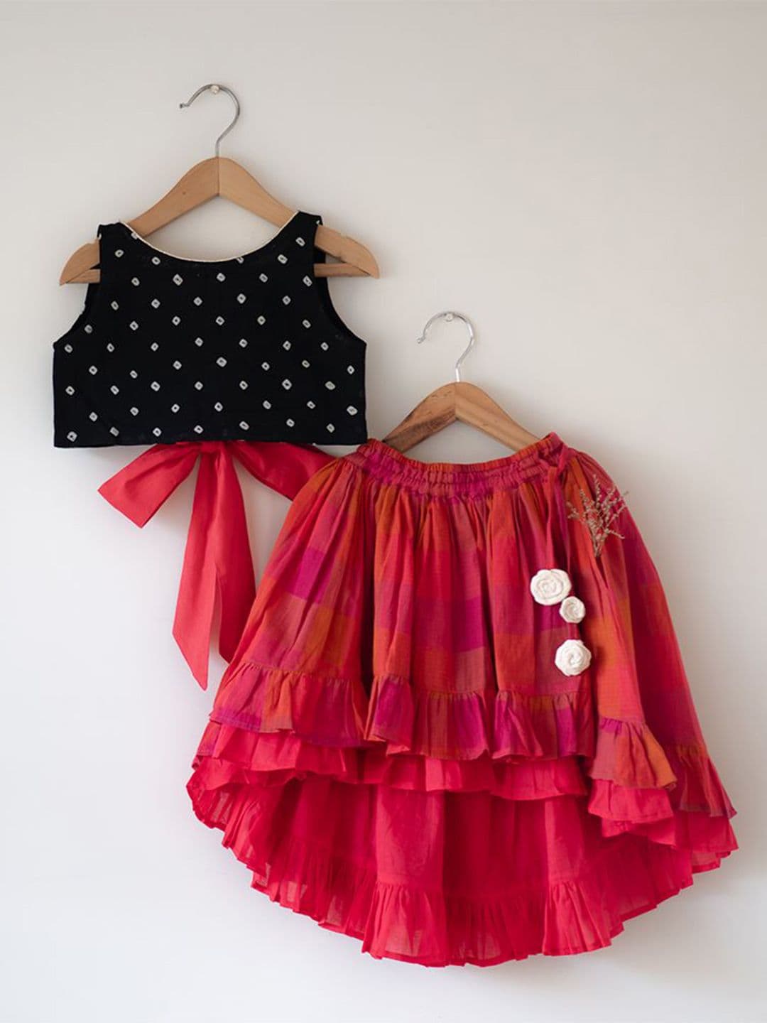 LOVE THE WORLD TODAY Girls Printed Cotton to Wear Lehenga & Choli - view 1