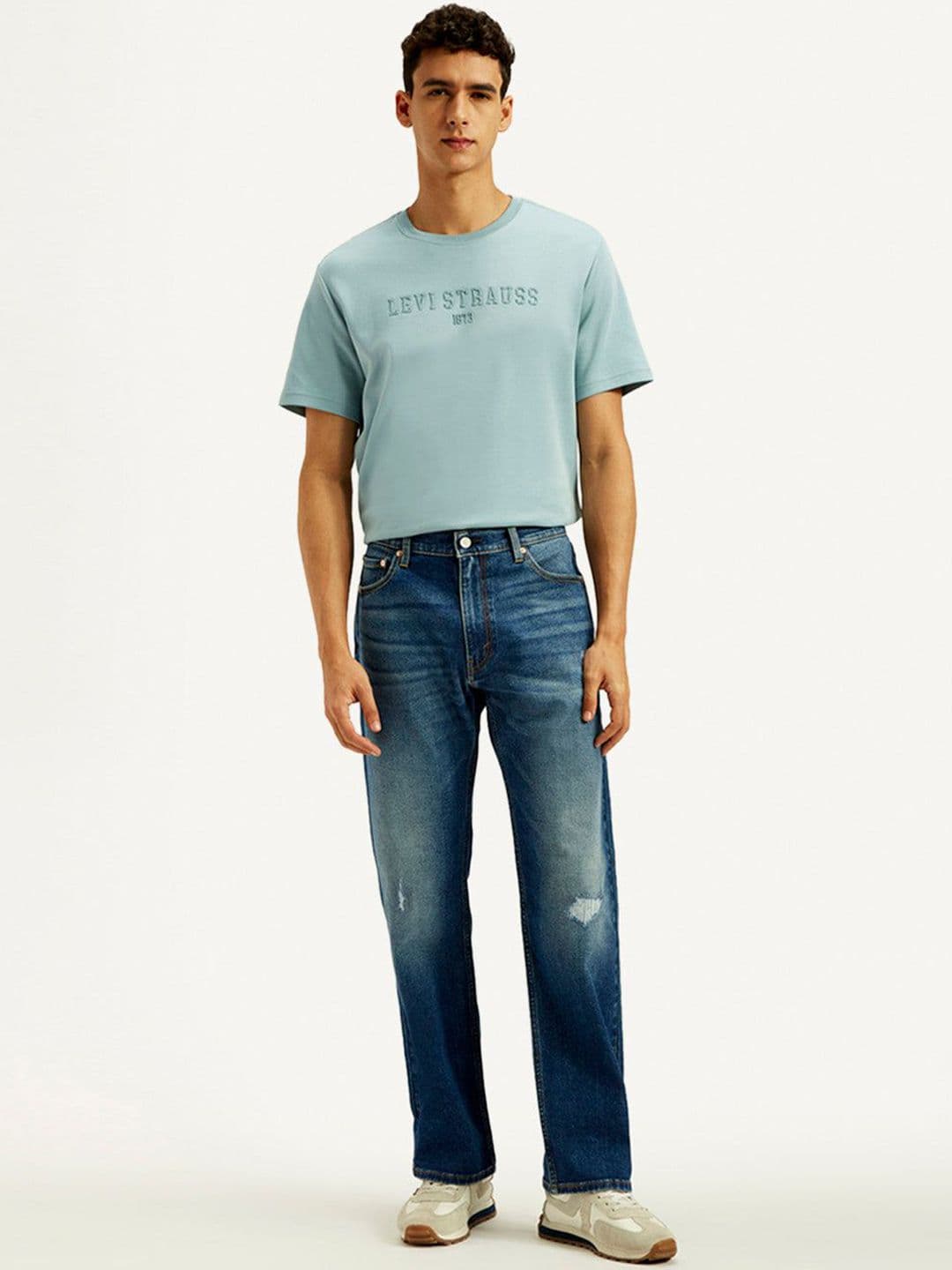 Levis Men Relaxed Fit Mid-Rise Heavy Fade Stretchable Jeans - view 1