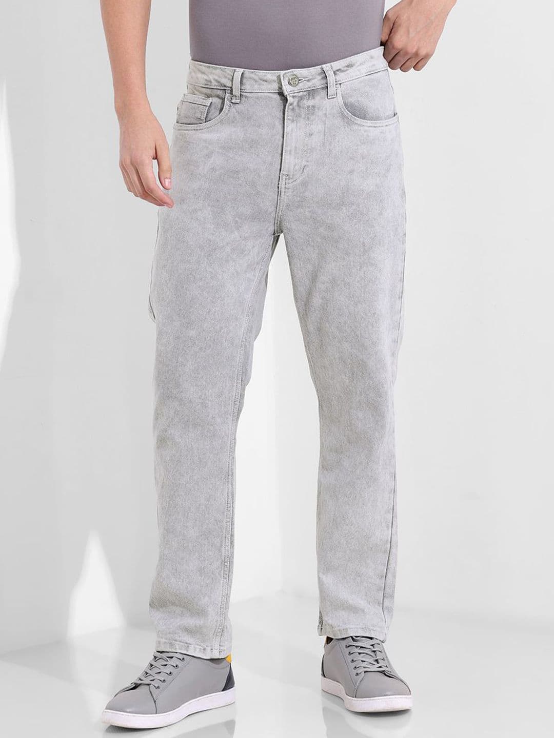 The Indian Garage Co Men Straight Fit Mid-Rise Heavy Fade Jeans - view 1