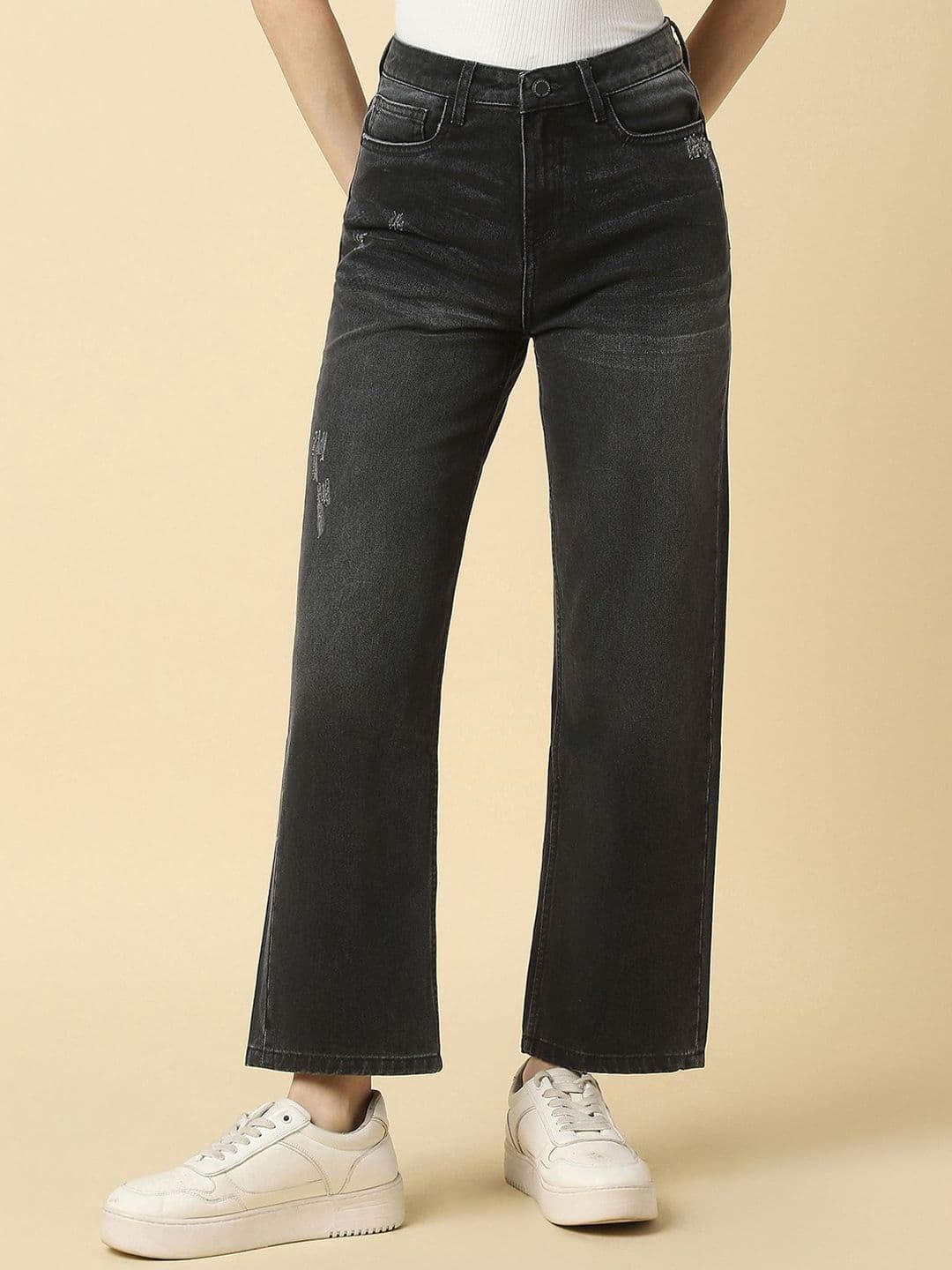 Allen Solly Woman Women Cotton Regular Fit Mid-Rise Light Fade Jeans - view 1