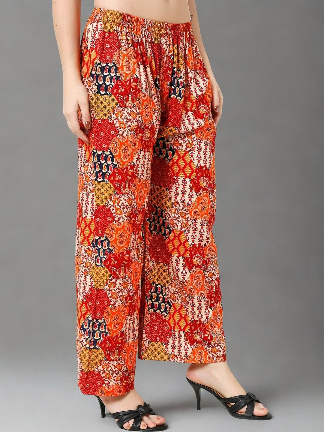 Mytrendzs Women Floral Printed Knitted Palazzos - view 1