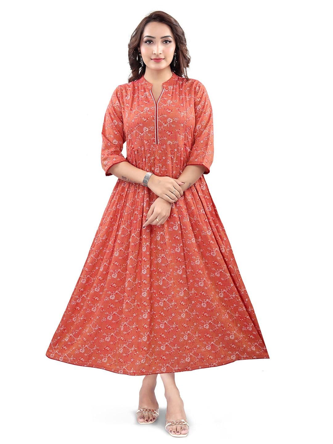 B2F Manufacturing & Designing Kurti Floral Printed Anarkali Maternity Kurta - view 1