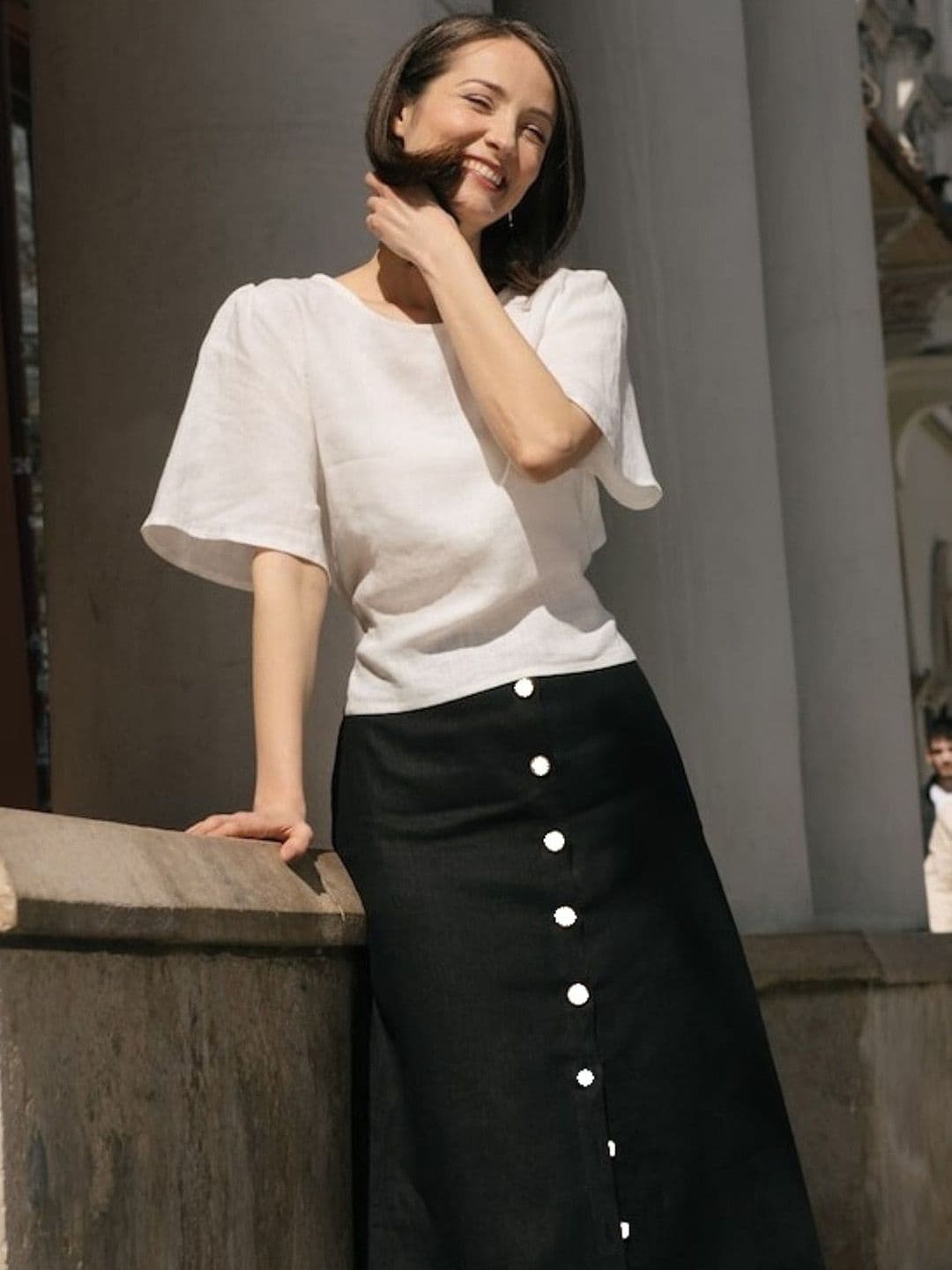 Tripursundari Fashion Maxi A-Line Denim Skirt - view 1