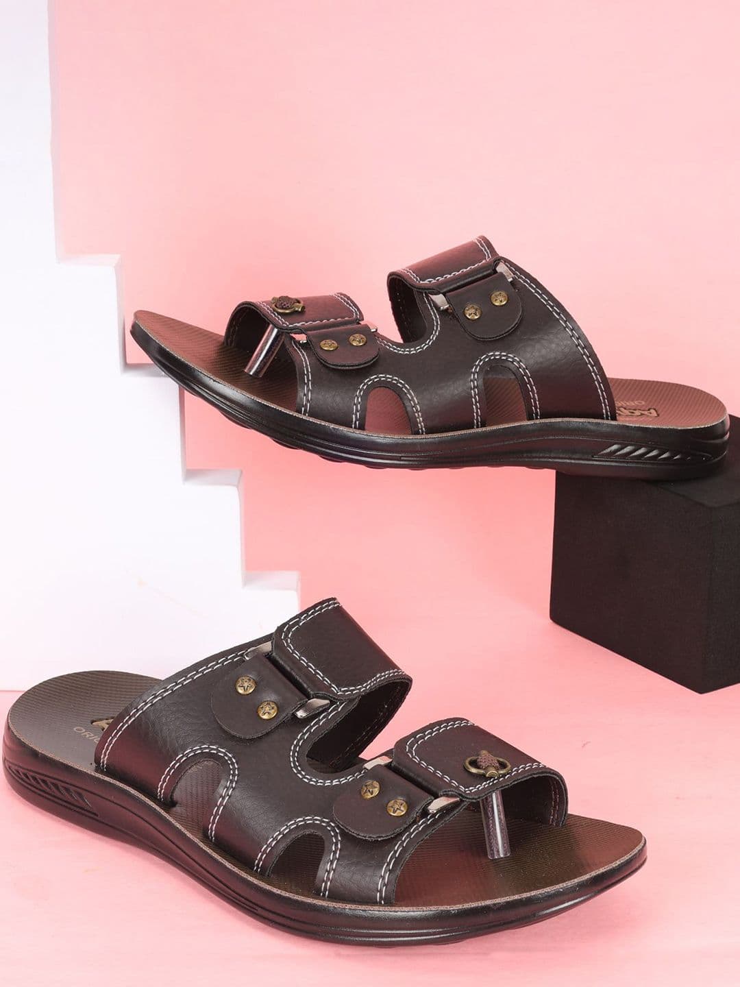 Aqualite Men Embellished Slip On Comfort Sandals - view 1