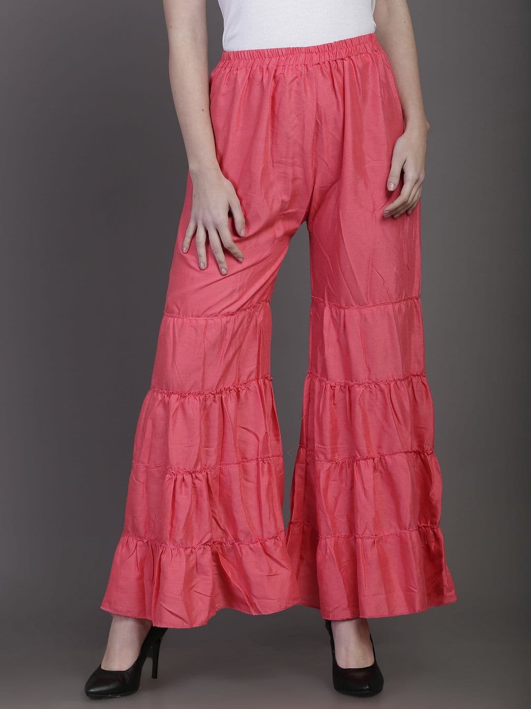 TANDUL Women Solid Flared Palazzos - view 1