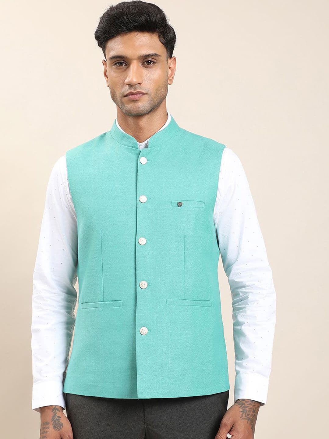 Turtle Slim-Fit Mandarin Collar Nehru Jacket - view 1