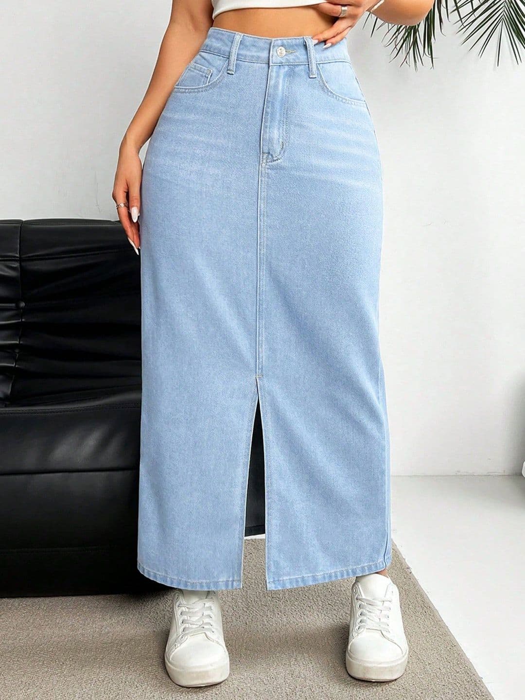 dolsia A-Line Midi Slit Skirt - view 1