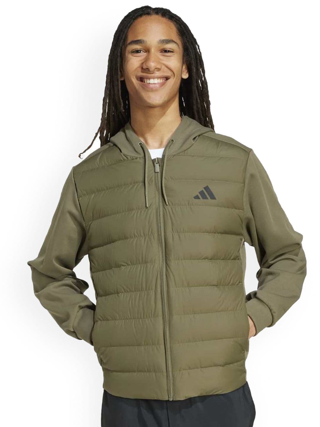 ADIDAS Men Essentials Climawarm Hybrid Down Hooded Jacket - view 1