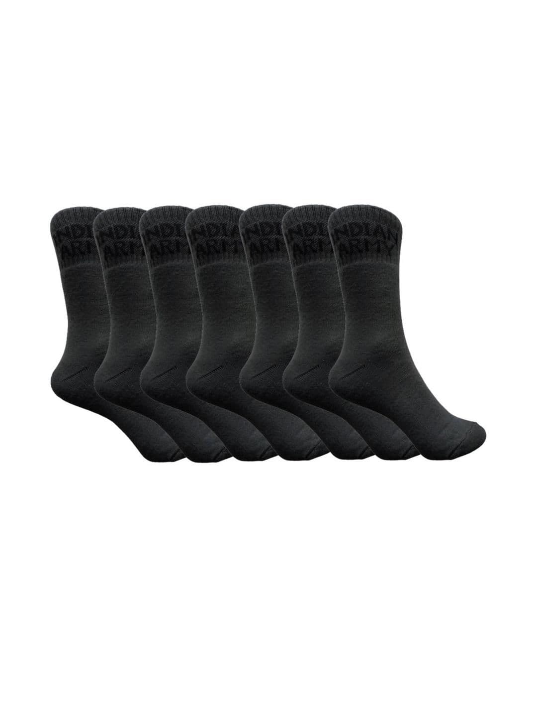 VOICI Pack Of 7 Army Green Calf Length Socks - view 1