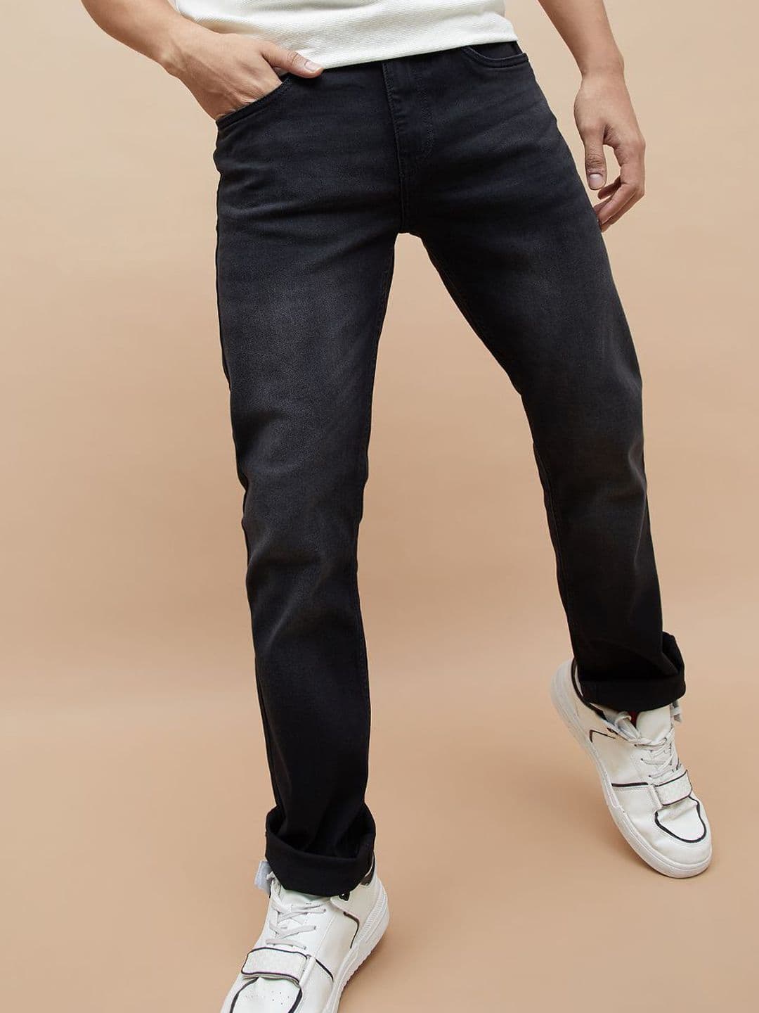 Forca by Lifestyle Men Straight Fit Mid-Rise Light Fade Cotton Jeans - view 1