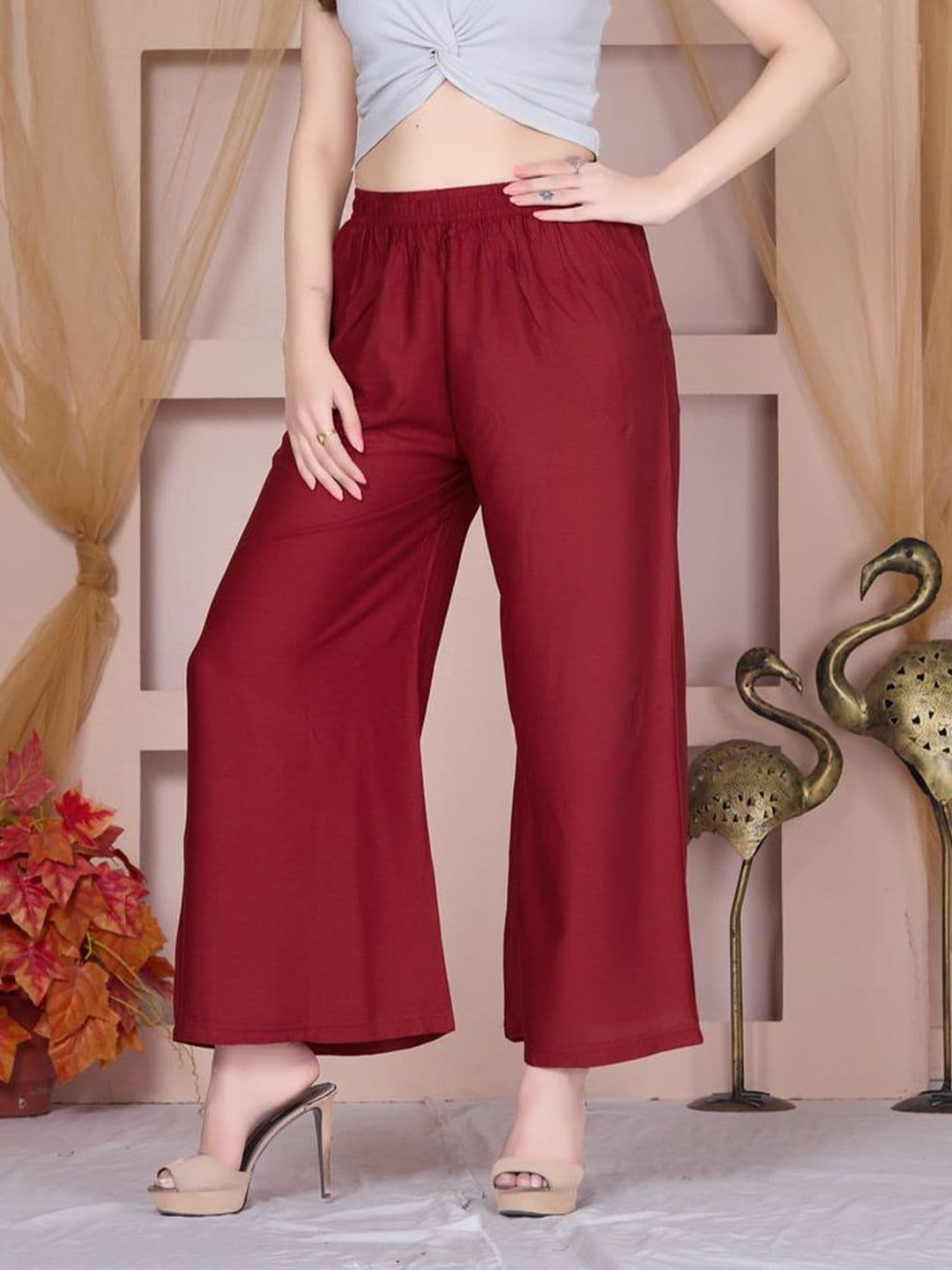 Vivika Women Slip-on Flared Regular Palazzos - view 1