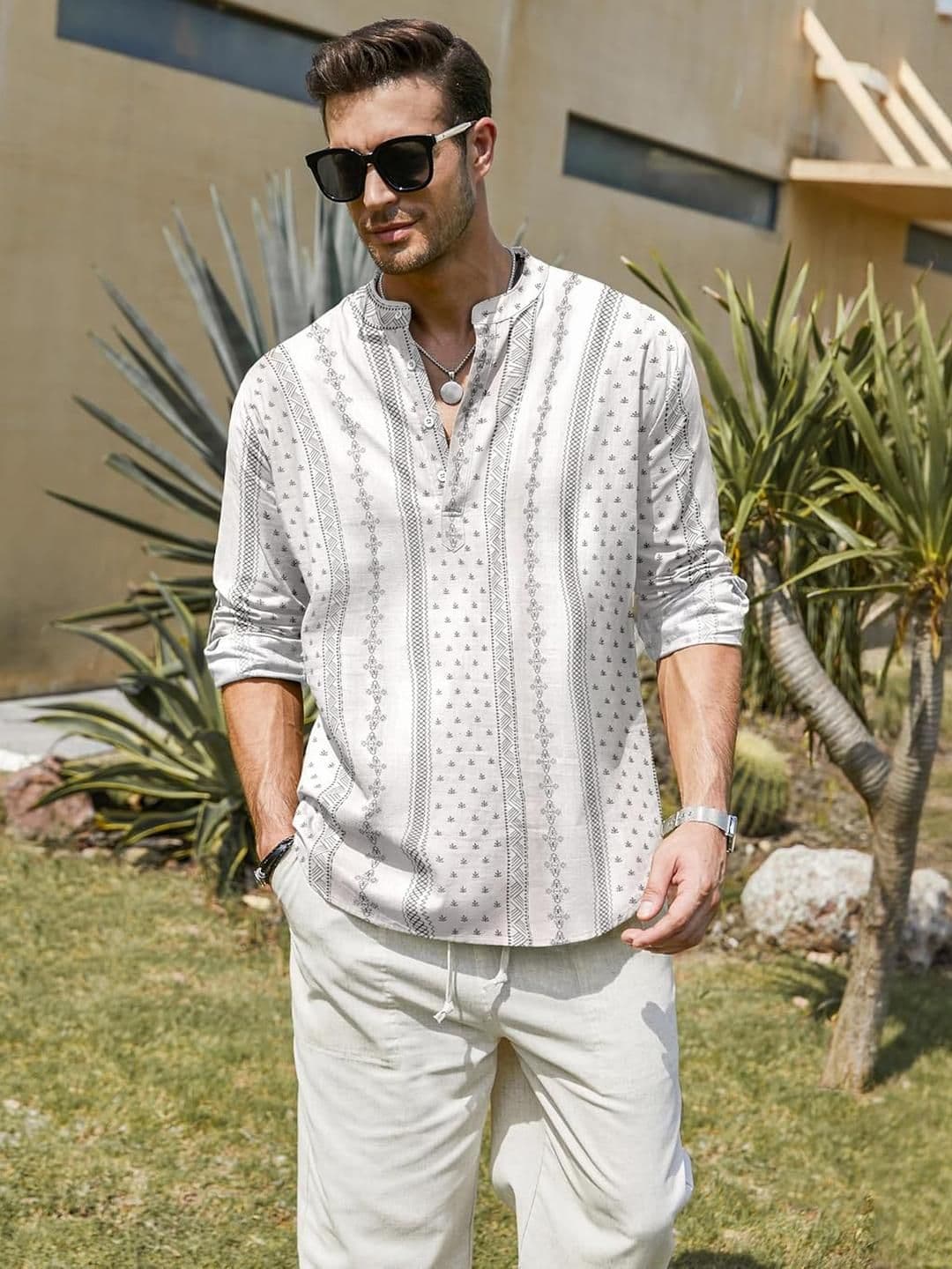 Fifth U Men White Kurtas - view 1