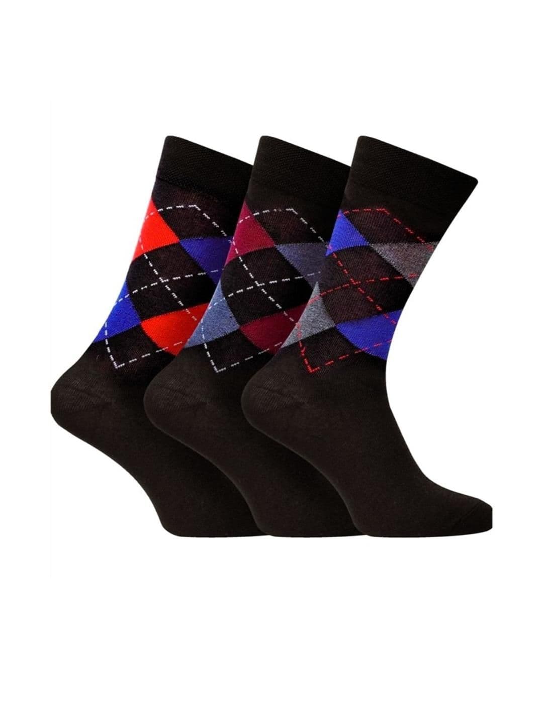VOICI Men Pack of 3 Patterned Calf Length Socks - view 1