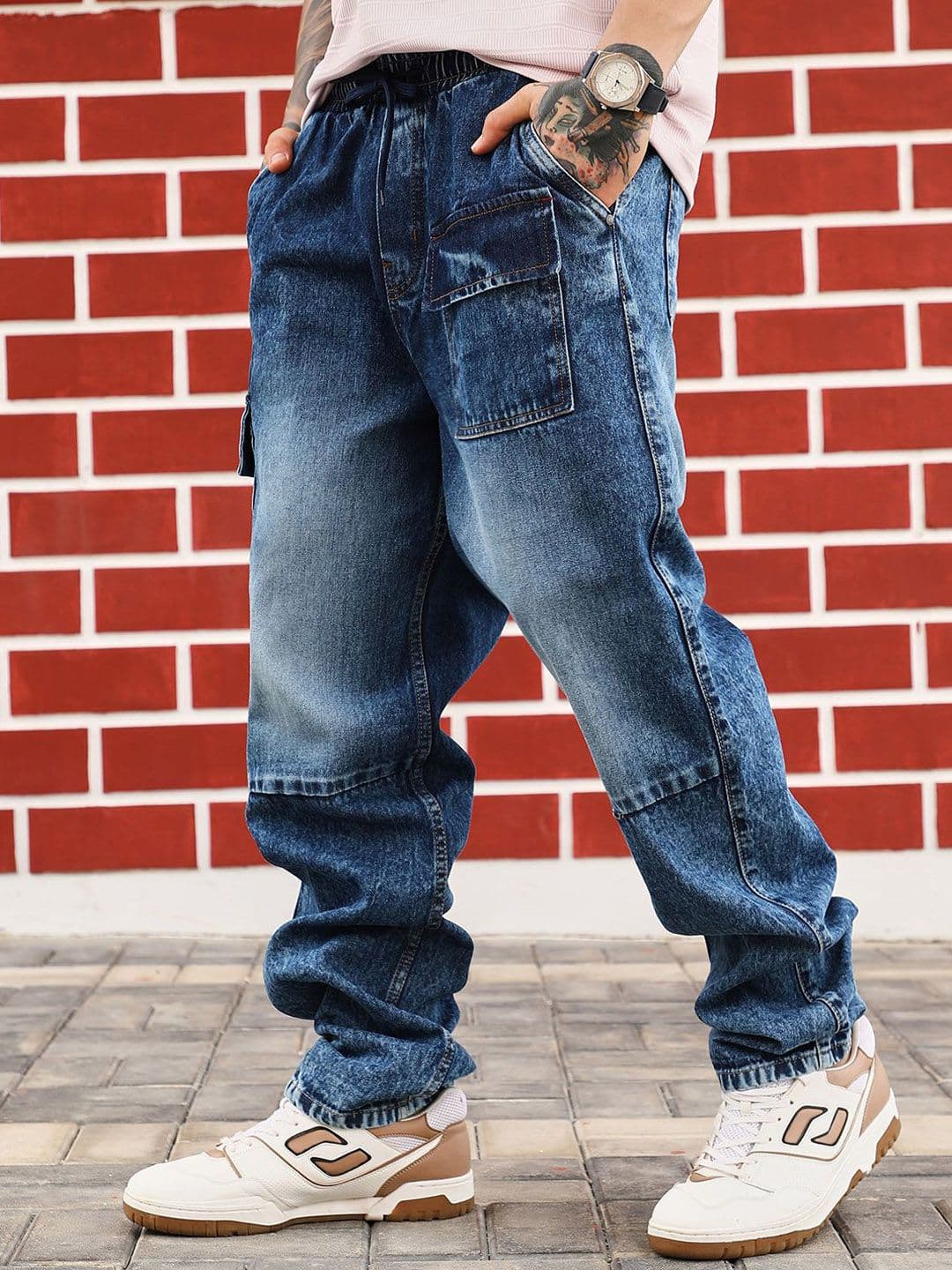 CAHOOT Men Comfort Regular Fit Heavy Fade Mid-Rise Stretchable Jeans