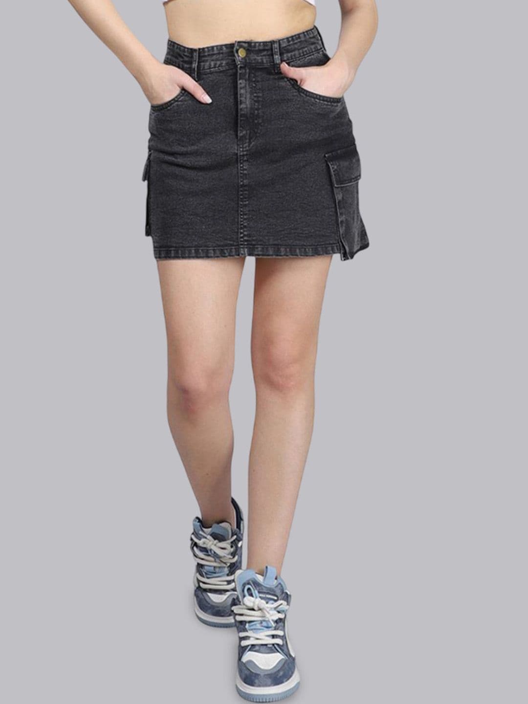 SWISHIN Pure Cotton Mini Straight Skirt - view 1