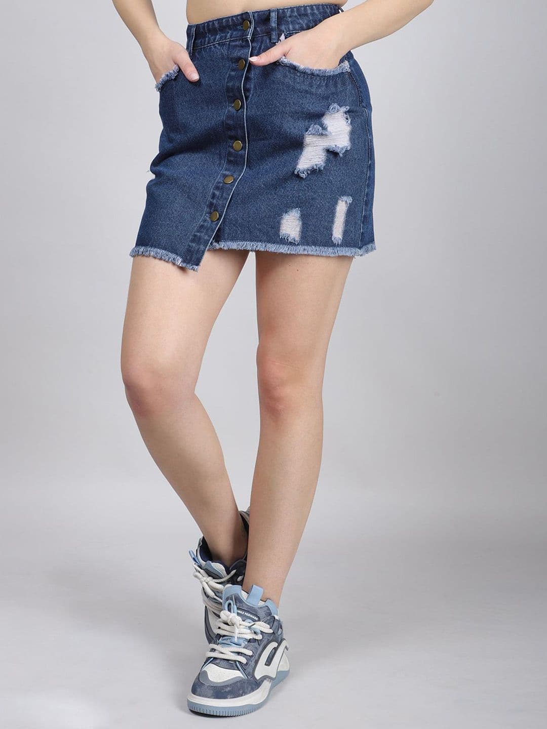 SWISHIN Pure Cotton Mini Straight Skirt - view 1
