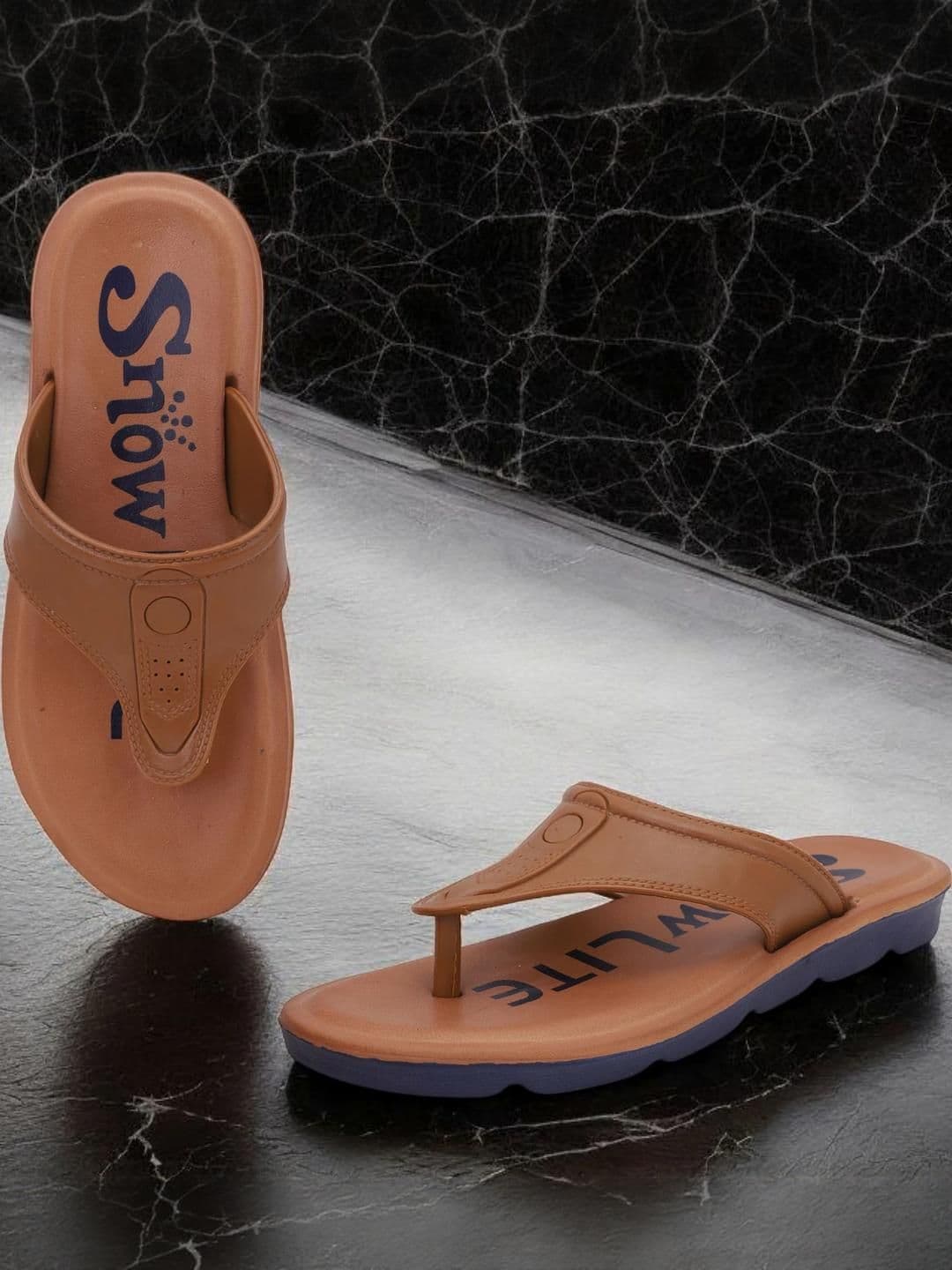 KAPYANSH Men Brown Flip Flops - view 1