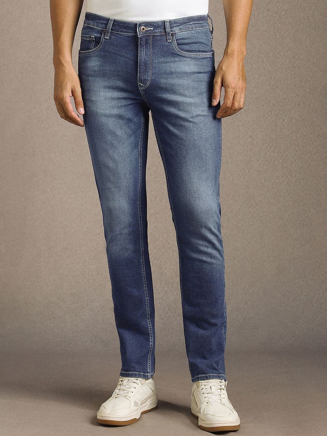 Louis Philippe Jeans Men Slim Fit Mid-Rise Heavy Fade Jeans - view 1