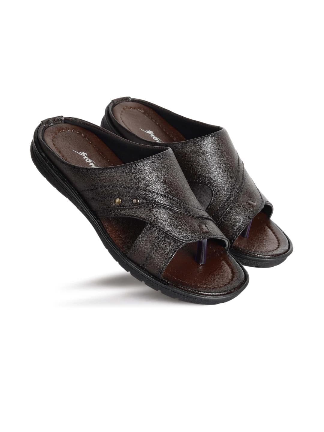 Browalk Men Brown Synthetic Leather Sandals - view 1